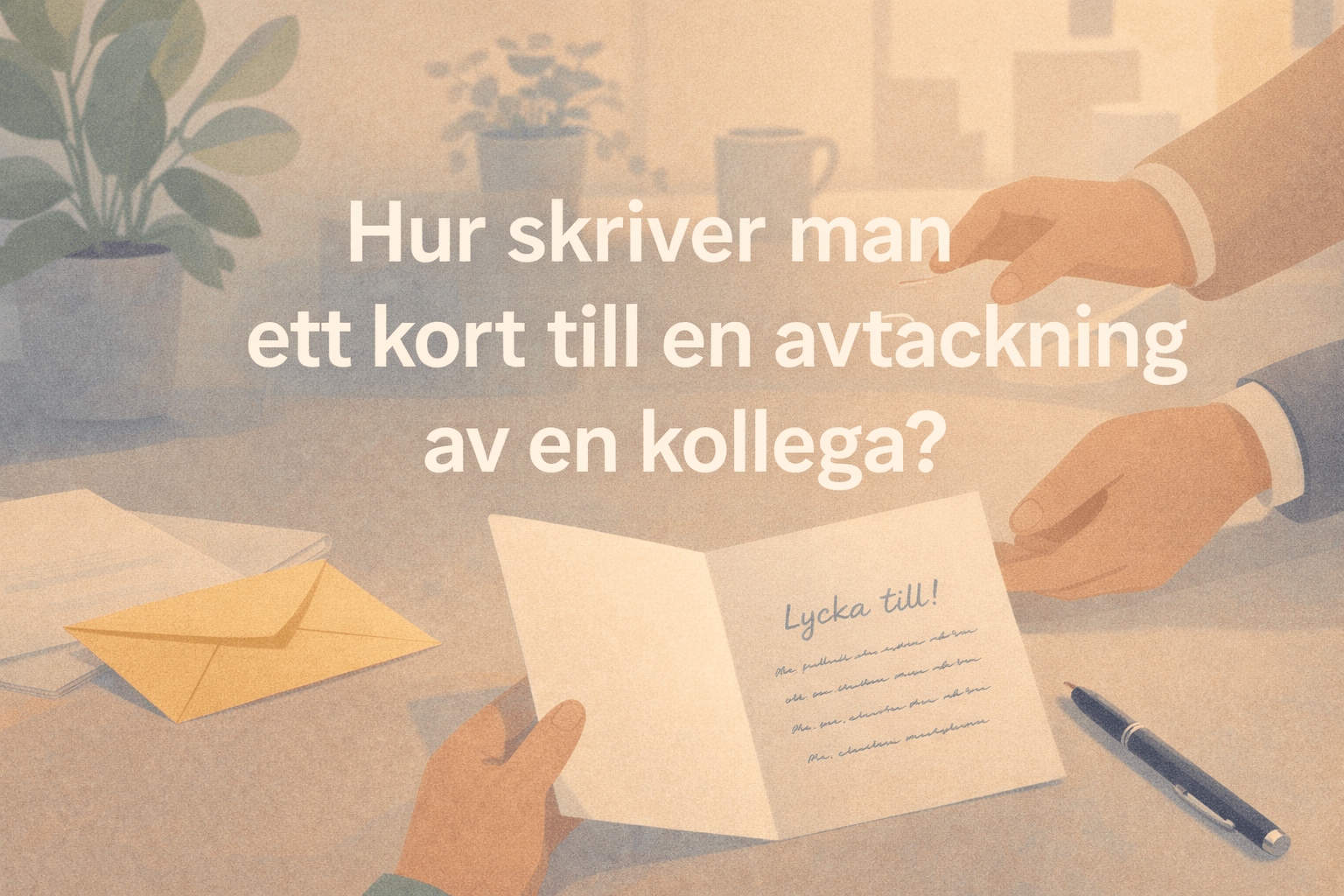 avtackning kollega kort