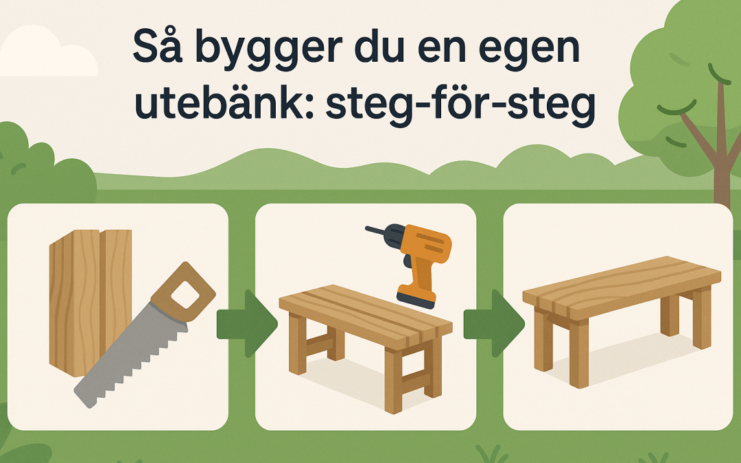 Så bygger du en egen utebänk: steg-för-steg