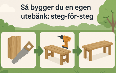 Så bygger du en egen utebänk: steg-för-steg