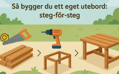 Så bygger du ett eget utebord: steg-för-steg