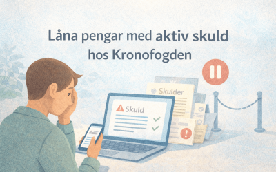 Låna pengar med aktiv skuld hos Kronofogden