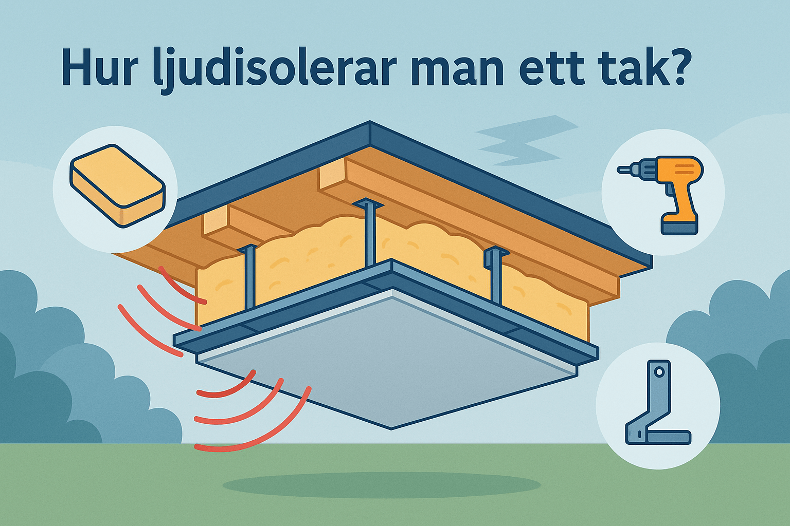 ljudisolera tak