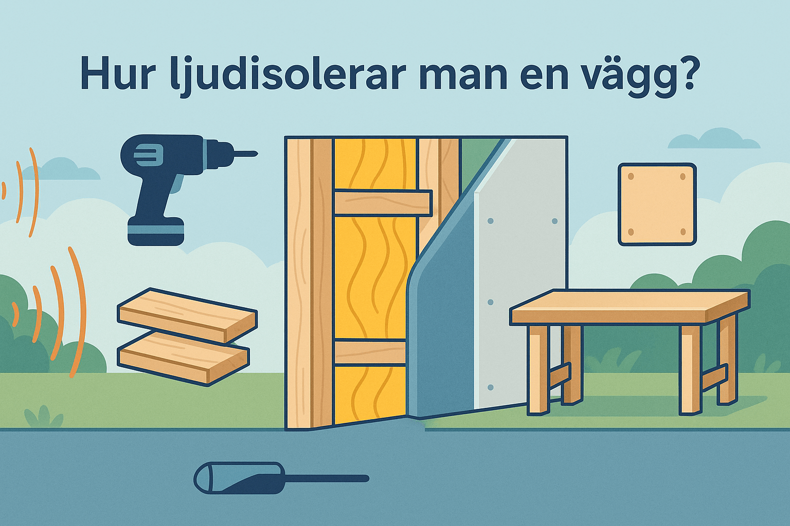 ljudisolera vägg