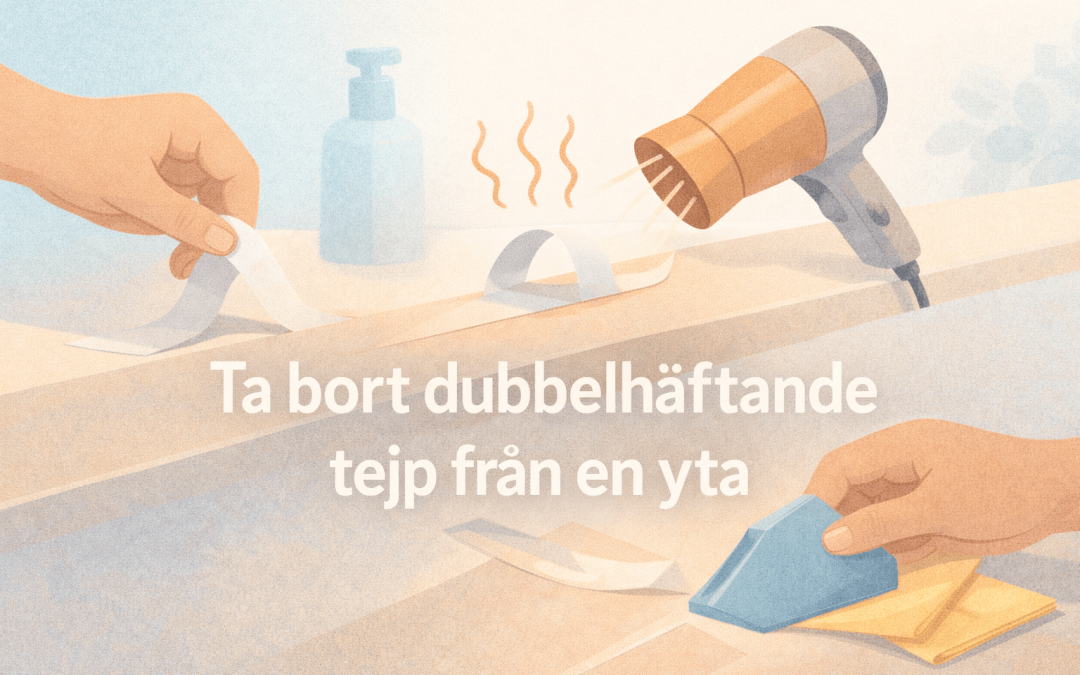 Ta bort dubbelhäftande tejp från en yta