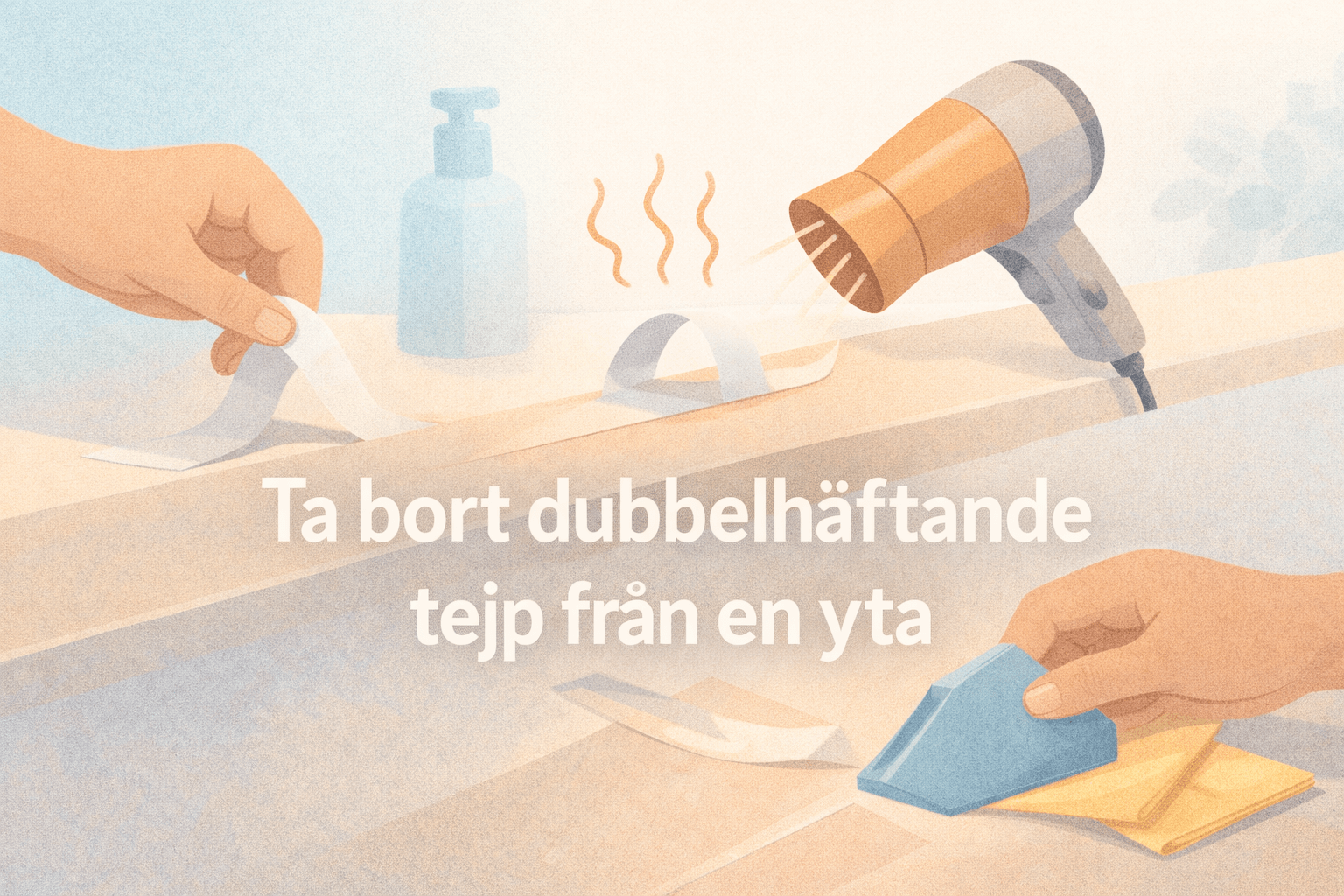 ta bort dubbelhäftande tejp